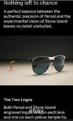 Persol Sunglasses & Stone Island Po2470saviator Limited Edition Rare, New