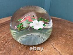 Perthshire 1984 Christmas Bouquet Clear Glass Paperweight Limited Edition
