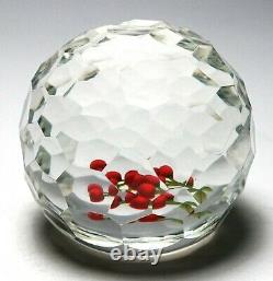 Perthshire Annual Collection 1989F Limited Edition Cherries Faceted Paperweight