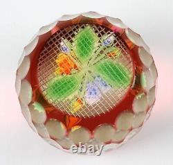 Perthshire Overlay Bouquet 1994 G lampwork glass limited edition paperweight