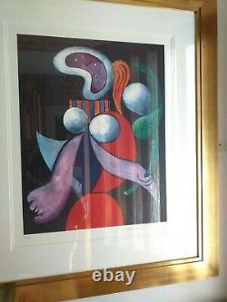 Picasso Society Ltd Edition Large Print Glass Fronted Gold Frame Very Heavy