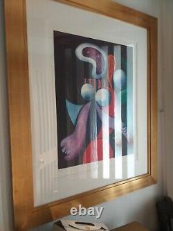 Picasso Society Ltd Edition Large Print Glass Fronted Gold Frame Very Heavy