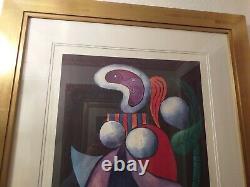 Picasso Society Ltd Edition Large Print Glass Fronted Gold Frame Very Heavy