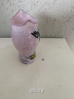 Pink Vintage Kosta Boda Ulrica Hydman Vallien Open Minds Head Vase Mini 4