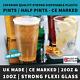 Plastic Glasses Pint Half Pint Disposable Beer Glasses Cups Tumblers Strong Uk