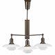Poul Henningsen Stem Chandelier Limited Edition. Three Branches With Ph2/1 Glass