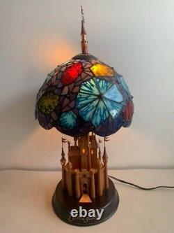 Pre-Owned Disney Castle Limited Edition Table Lamp Stained Glass Limited to 1500