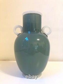 Preston Singletary Green Vase, 1997 Glass Sculpture Authentic, Signed