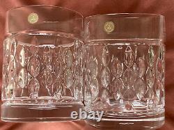 RALPH LAUREN Whiskey Glass Tumbler x2 Crystal Double Old Fashioned Pair Aston