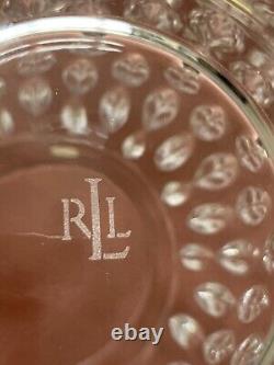 RALPH LAUREN Whiskey Glass Tumbler x2 Crystal Double Old Fashioned Pair Aston