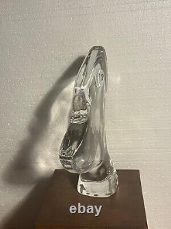 RARE AMBROGIO POZZI Limited Edition Signed #d art glass MOLTEN CRYSTAL SCULPTURE
