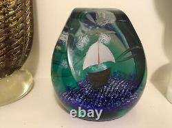 RARE FACET LIMITED EDITION CAITHNESS MAGNUM paperweight WE ARE SAILING 32/75