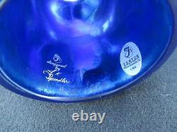 RARE Fenton Glass Favrene & Blue Butterfly Fairy Lamp Limited Edition Signed