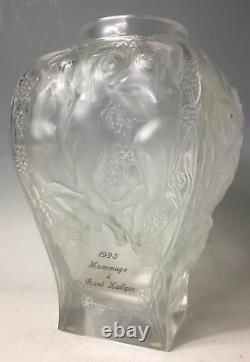 RARE LIMITED EDITION 1995 HOMMAGE TO RENE LALIQUE Vase COA and Original Box