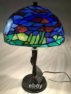 RARE Limited Edition Disney Tiffany-style Cinderella Stained Glass Lamp NEW