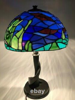 RARE Limited Edition Disney Tiffany-style Cinderella Stained Glass Lamp NEW