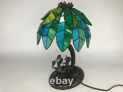 RARE Limited Edition Donald Duck 70th Anniversary Stained Glass Lamp MINT