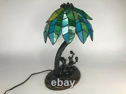 RARE Limited Edition Donald Duck 70th Anniversary Stained Glass Lamp MINT