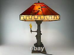 RARE Limited Edition Goofy 65th Anniversary Stained Glass Lamp NEW