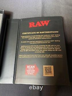 RAW AUTHENTIC CRYSTAL GLASS ROLLING TRAY 6LBS LIMITED EDITION new packaging