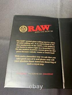 RAW AUTHENTIC CRYSTAL GLASS ROLLING TRAY 6LBS LIMITED EDITION new packaging