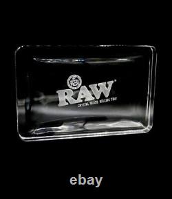 RAW AUTHENTIC CRYSTAL GLASS ROLLING TRAY 6LBS LIMITED EDITION new packaging