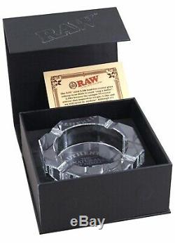 RAW Etched Crystal Leaded Glass ASHTRAY LIMITED EDITION (weight 3LB)