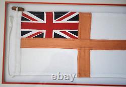 ROYAL NAVY WHITE ENSIGN FLAG & ROYAL MAILS 2001 STAMPS Limited Edition Picture