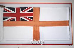 ROYAL NAVY WHITE ENSIGN FLAG & ROYAL MAILS 2001 STAMPS Limited Edition Picture