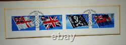 ROYAL NAVY WHITE ENSIGN FLAG & ROYAL MAILS 2001 STAMPS Limited Edition Picture