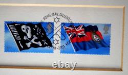 ROYAL NAVY WHITE ENSIGN FLAG & ROYAL MAILS 2001 STAMPS Limited Edition Picture