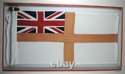 ROYAL NAVY WHITE ENSIGN FLAG & ROYAL MAILS 2001 STAMPS Limited Edition Picture