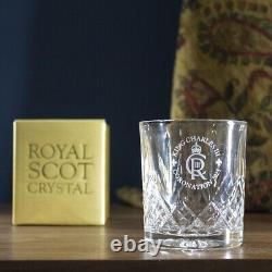 ROYAL SCOT CRYSTAL King Charles III Royal Coronation Whiskey Tumbler Glass Ltd