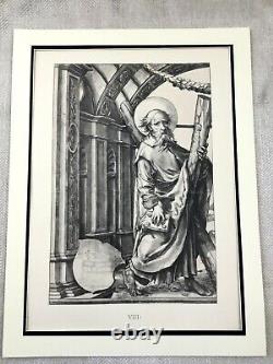 Rare Antique Print Holbein Stained Glass Window Panel St Andrew Limited Edition