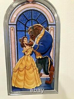 Rare Beauty And The Beast Stained Glass Limited Edition 646/2000 Coa And Box