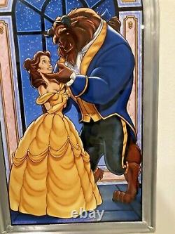 Rare Beauty And The Beast Stained Glass Limited Edition 646/2000 Coa And Box