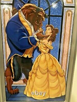 Rare Beauty And The Beast Stained Glass Limited Edition 646/2000 Coa And Box