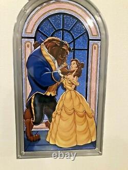 Rare Beauty And The Beast Stained Glass Limited Edition 646/2000 Coa And Box