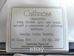 Rare CAITHNESS MAGNUM SIZE PAPERWIEGHT CRESCENDO Ltd. Ed. 267/350 BOXED TERRIS