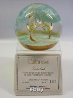 Rare Caithness Glass Paperweight Limited Edition Interlude Margot Thomson Box