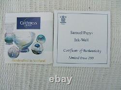 Rare Caithness Glass Paperweight'pepys Ink-well' Limited Edition. Boxed