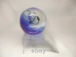 Rare Caithness Limited Edition Crusader Glass Paperweight Boxed With Stand