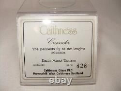 Rare Caithness Limited Edition Crusader Glass Paperweight Boxed With Stand