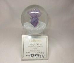 Rare Caithness Limited Edition Merry Maker Glass Paperweight Boxed With Stand