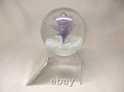 Rare Caithness Limited Edition Merry Maker Glass Paperweight Boxed With Stand