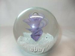 Rare Caithness Limited Edition Merry Maker Glass Paperweight Boxed With Stand