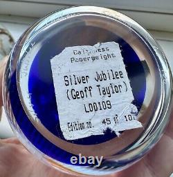 Rare Caithness Paperweight, Limited Edition 45/100 Geoff Taylor Silver Jubilee