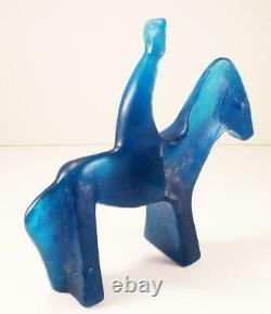 Rare Daum Parsifal By Claude Wetzstein Blue Pate De Verre Limited Ed. 4/75