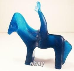 Rare Daum Parsifal By Claude Wetzstein Blue Pate De Verre Limited Ed. 4/75