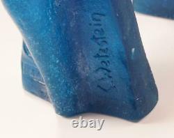 Rare Daum Parsifal By Claude Wetzstein Blue Pate De Verre Limited Ed. 4/75